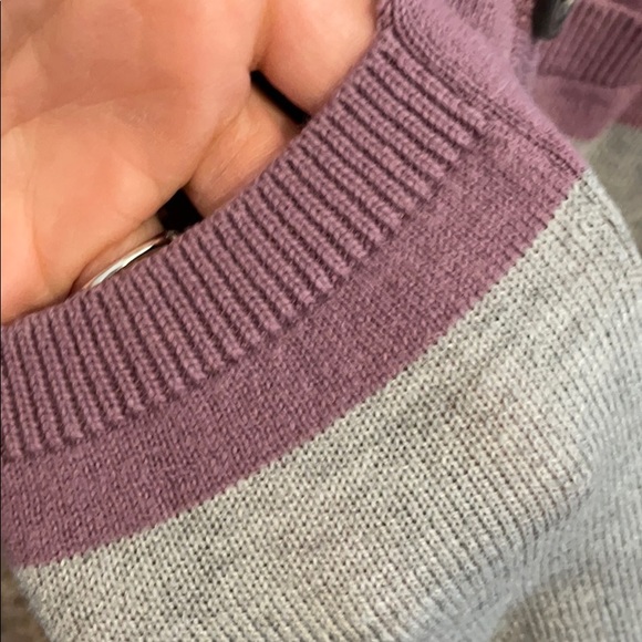 Decree Purple/Gray Stripe Button Cardigan - Picture 4 of 5